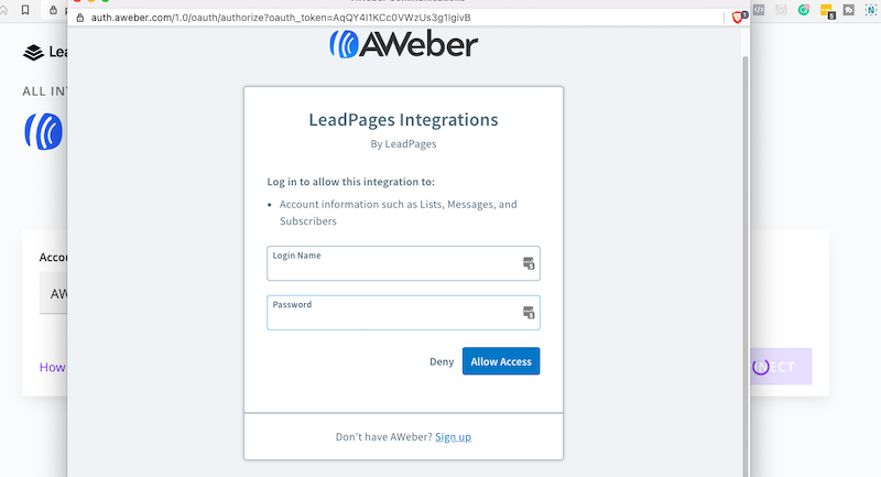 integrate aweber and leadpages - 9